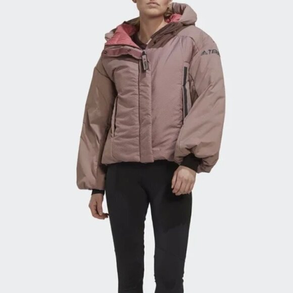 adidas Jackets & Blazers - NWT Adidas Wonder Oxide Pink TERREX MYSHELTER COLD.RDY 600 Down Puffer Jacket L